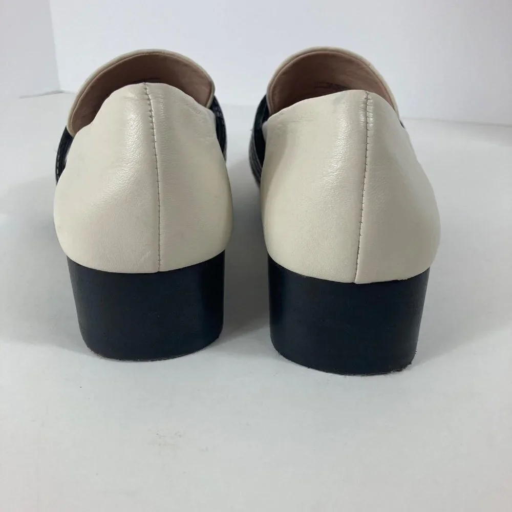 Womens AD & Daughters Cream Corya Braided Keeper Leather Loafers 8.5‎